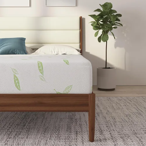 Miniatura 12 de NapQueen Individual, colchón de espuma viscoelástica de 6 pulgadas con té verde Anula, cama en caja, certificado CertiPUR-US