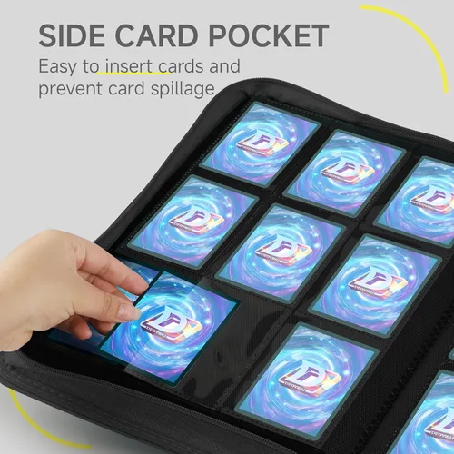 Miniatura 5 de Carpeta de 9 bolsillos para tarjetas, carpeta de 360 bolsillos para tarjetas coleccionables, carpeta de bolsillos de doble cara, carpeta para MTG