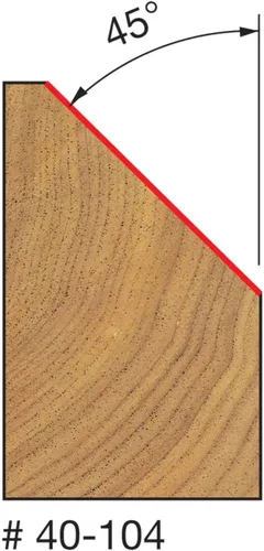 Miniatura 3 de Freud 40-094 broca biseladora de 7/8 x 1 pulgada con ángulo de 11-1/4 (vástago de 1/2 pulgada)
