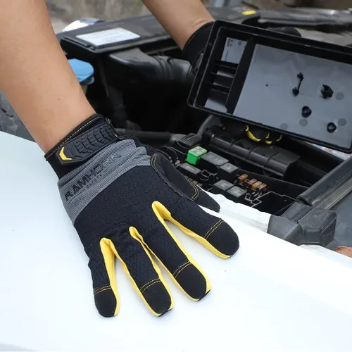 Miniatura 2 de Guantes de trabajo para fortalecer la protección de las articulaciones de los dedos, guantes de trabajo multifuncionales para hombres, guantes