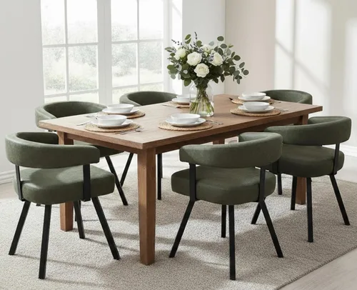 Miniatura 18 de Shunzhi Juego de 2 sillas de comedor modernas de cuero verde tapizadas, cómodas sillas de cocina, sillas auxiliares sin brazos con respaldo abierto