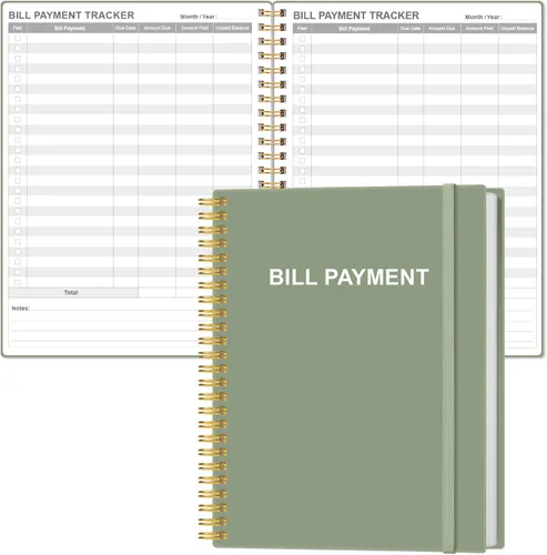 Miniatura 15 de Cuaderno de seguimiento de pagos de facturas, organizador mensual de facturas y planificador para presupuestos personales financieros, organizador