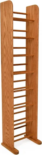 Miniatura 2 de Wood Shed Hill 04 Series - Estante de almacenamiento de CD estilo clavija, estante de almacenamiento de madera de roble real y estantes de Miel