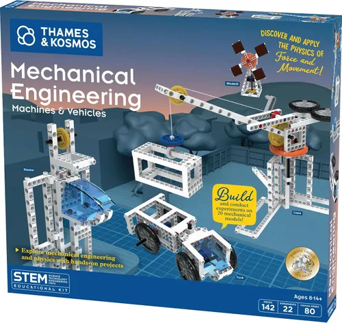 Thames & Kosmos Ingeniería Mecánica: Kit de Experimentos STEM de Máquinas y Vehículos | Construye 20 Modelos Mecánicos, Explora la Física de la