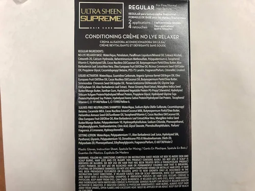 Miniatura 3 de Ultra Sheen Supreme Conditioning Creme No Lye Relaxer con Tecnología Ultra Brillante Nuevo Champú Neutralizante de Sulfato Vitamina E Antirotura
