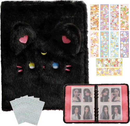 Miniatura 24 de Carpeta de tarjetas fotográficas Kpop 3 pulgadas Libro de soporte para tarjetas fotográficas Kpop con 50 fundas holográficas para tarjetas y Morado