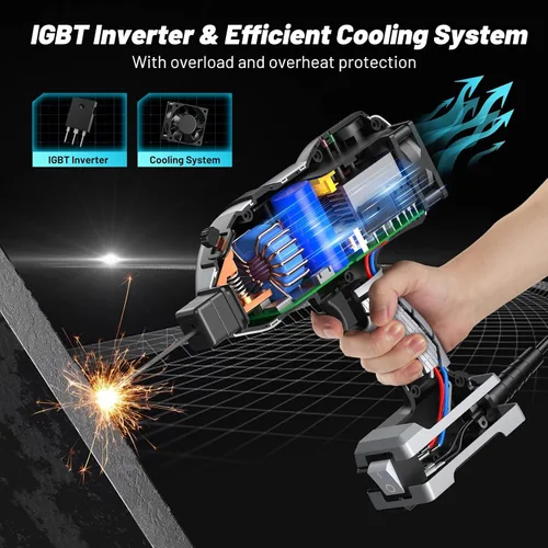 Miniatura 8 de Máquina de soldadura portátil de 110 V con gafas de oscurecimiento automático: Inversor IGBT de mano soldador ARC pistola soldador – 6 ajustes