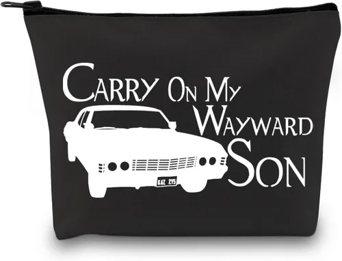 Bolsa de maquillaje inspirada en programas de televisión Carry On My Wayward Hijo, para fanáticos y amigos, regalo, Carry On Negro