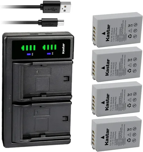 Miniatura 8 de Kastar LTD2 - Cargador de batería USB compatible con Nikon EN-EL24 EN-EL24a ENEL24a, batería Nikon MH-31, Nikon 1 J5 1J5, Nikon DL18-50 DL1850