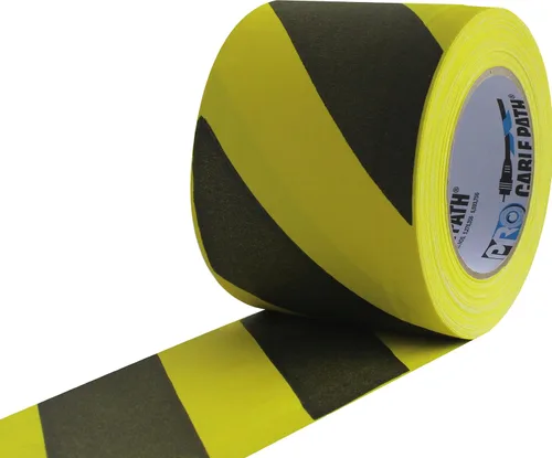 Pro Protapes Gaffer's Tape, negro/amarillo, 30 yardas de largo, 4 pulgadas de ancho camino para cables - 1 unidad