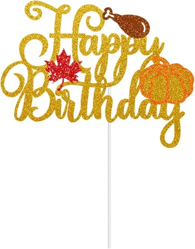 Miniatura 7 de Decoraciones de fiesta de cumpleaños de otoño, calabaza, arce, girasol, pavo, cosecha, granja, suministros de fiesta, pancarta de feliz cumpleaños