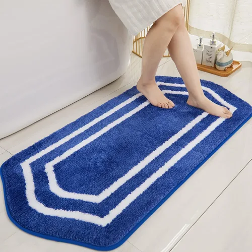 Miniatura 19 de COSY HOMEER Alfombras de Baño Extra Gruesas para Baño - Juegos de Alfombras Antideslizantes de Lino de Baño Suave Felpa 100% Poliéster Fuerte Sala