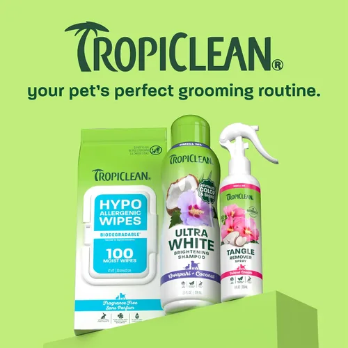 Miniatura 8 de TropiClean - Champús para mascotas fabricados en Estados Unidos, Blanqueamiento, Azul