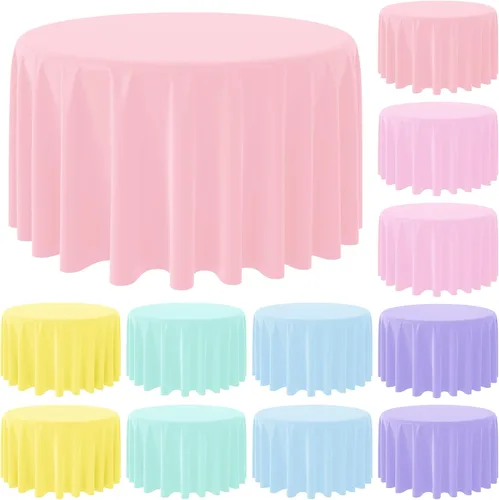 Miniatura 10 de MASHAN 6Pack de manteles para revelación de género, manteles desechables de plástico rosa y azul, fundas de mesa rectangulares para decoración