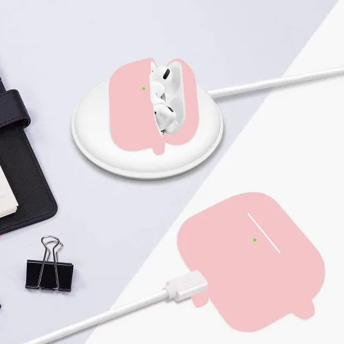 Miniatura 5 de Estuche protector para el estuche de carga de AirPods Pro con kit de 1 par de puntas para los oídos, estuche de silicona para AirPods con llavero