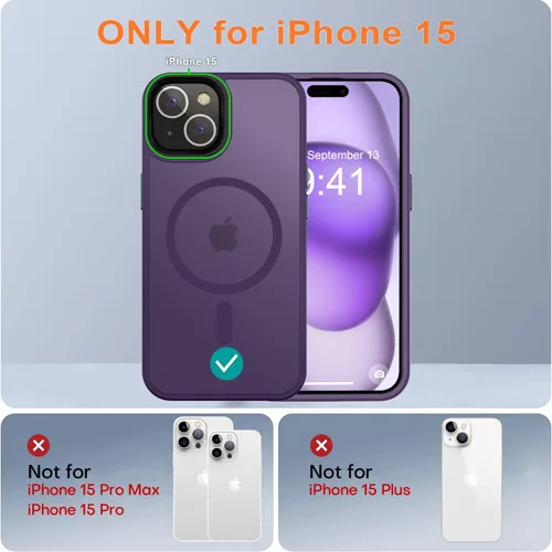 Miniatura 79 de Fuerte magnético para iPhone 11, compatible con Magsafe, [resistente a caídas de 13 pies] Funda trasera translúcida mate con sensación de piel