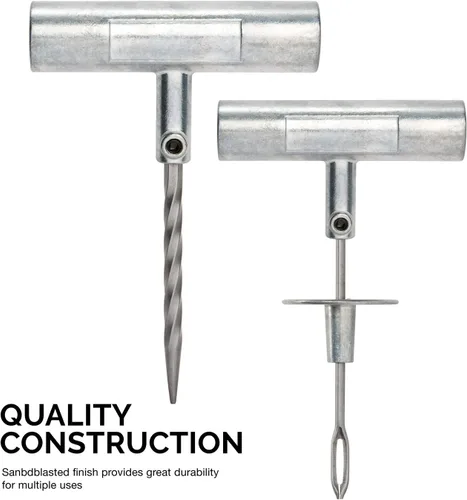Miniatura 2 de Tooluxe 50002L - Kit de reparación universal de neumáticos de alta resistencia con enchufes, kit de reparación de neumáticos planos, ideal