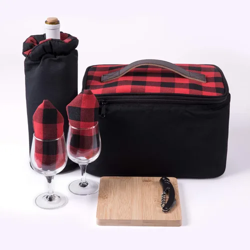 Miniatura 13 de PICNIC TIME Somerset Cesta de picnic de lujo con manta de picnic, enfriador suave y bolsa de vino, juego de picnic 2 – Cesta romántica de vino