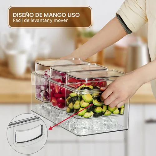 Miniatura 3 de Hudgan Juego de barra de tacos grande para fiesta con 3 recipientes separados, accesorios de barra de mimosa con tapas, organizador de condimentos