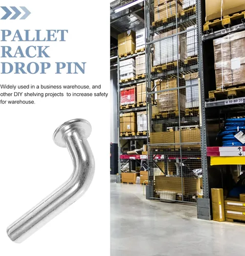 Miniatura 5 de Perno de seguridad para estante de paletización, pasador de gota de hierro universal, pasador de seguridad de perno en J resistente, perno