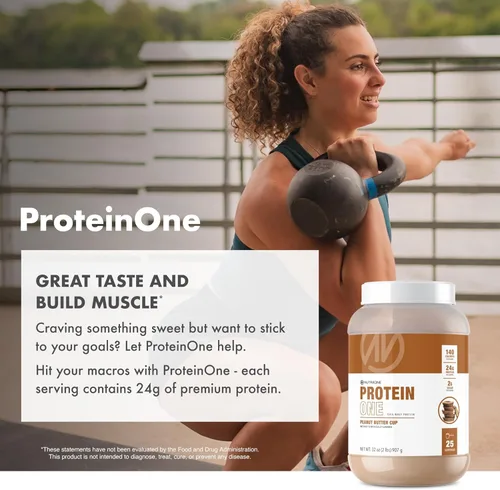 Miniatura 7 de NutraOne ProteinOne Whey Protein Promueve la recuperación y desarrolla músculo con un batido de proteínas en polvo para hombres y mujeres