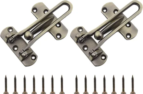 Miniatura 8 de 2 cerraduras de puerta de barra oscilante, cerradura superior para puerta delantera, cerrojo de puerta de acero inoxidable