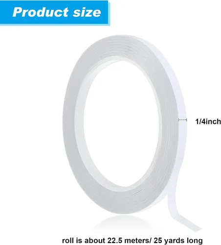Miniatura 2 de Chuangdi 8 rollos de cintas de doble cara para artes, fotografía de manualidades, álbumes de recortes, envoltura de regalos, cinta adhesiva
