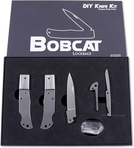 Miniatura 6 de EZSMITH Kit de fabricación de cuchillos – Bobcat Lockback – Serie de cuchillos plegables de bricolaje – (kit de piezas)