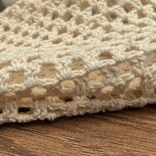 Miniatura 8 de Hsvanyr Mantel pequeño de algodón de ganchillo beige para mesa, protector rectangular para mesita de noche, cómoda para dormitorio, 12 x 17 pulgadas