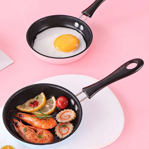 Miniatura 6 de VBESTLIFE Mini sartén, mini sartén de acero para huevos y tortillas con mango largo, sartén de 4.9 pulgadas, ahorro de energía para calentamiento