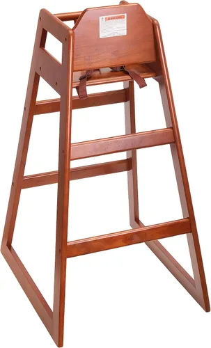 Miniatura 2 de Silla alta de madera para restaurante lista para montar, sillas altas para bebés, silla de alimentación duradera con escalones, sillas altas