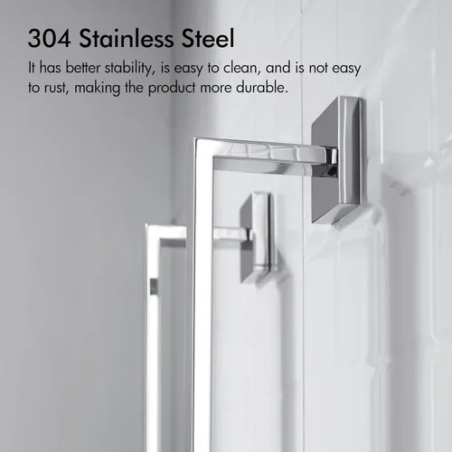 Miniatura 6 de BANOLUX - Toallero individual de 12 pulgadas para baño, toallero para baño, montado en la pared, soporte de toalla de mano de acero inoxidable Cromo