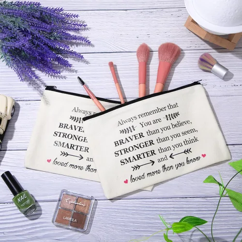 Miniatura 2 de Saintrygo 10 bolsas de cosméticos inspiradoras para niñas y mujeres, bolsa de maquillaje, regalos de amistad de cumpleaños para enfermeras