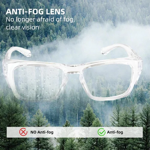 Miniatura 2 de Gafas de seguridad – Lentes antivaho – Protección ocular con escudos laterales – Anteojos protectores ANSI Z87.1 – Protección UV para mujeres