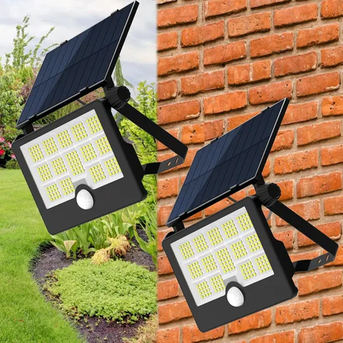 Miniatura 9 de Luces solares de pared para exteriores, impermeables, con sensor de movimiento, rotación de 180°, 4 modos de iluminación, alimentadas por energía