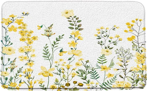 Miniatura 18 de GCTNBJL Tapete de baño con diseño floral de hojas verdes, flores rosas, bohemio, botánico, tropical, hojas bohemias, plantas, naturaleza, negro