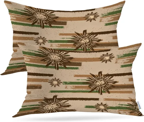Miniatura 60 de Batmerry Black Cat Green Leaves Throw Pillow Covers, Cat Among Foliage Decorative Pillow Covers Digital Printing Blended Fabric for Couch Sofa Bed