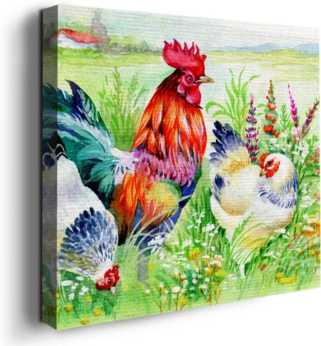 Miniatura 39 de Mavis Print - Lienzo decorativo para pared con diseño de conejo/conejo, 36 x 36 pulgadas, decoración de pared de animales impresos en HD y marco