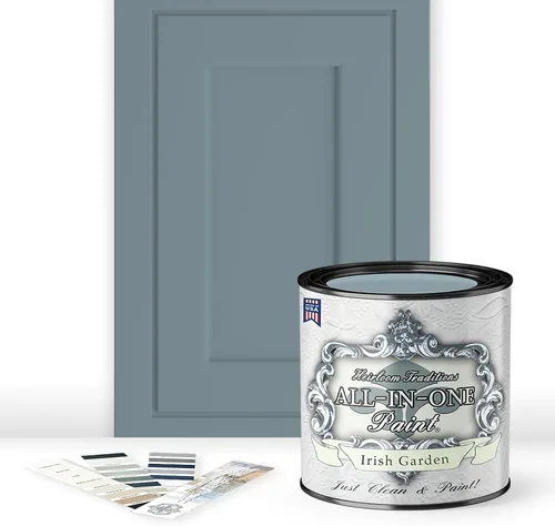 Miniatura 203 de Pintura TODO EN UNO, Abbey (gris cálido), Muestra de 8oz - Pintura duradera para gabinetes y muebles. Imprimación y capa superior incorporadas,