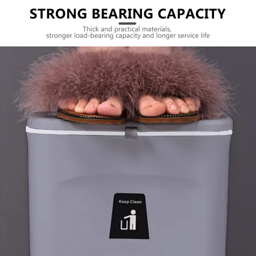 Miniatura 5 de TOPROAD Basurero colgante de cocina, de 2.4 galones, para encimera de compost, pequeño cubo de basura con tapa para armario, baño, dormitorio