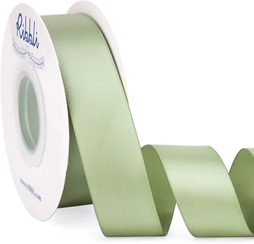 Miniatura 100 de Ribbli - Cinta de satén de doble cara dorada, 1 pulgada x 25 yardas, uso para ramo de lazos, envoltura de regalos, decoración de boda Dorado