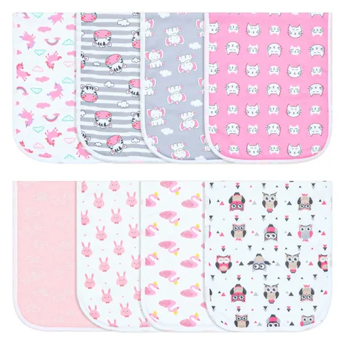 Miniatura 11 de Hakochia Paños para eructos para bebé, niño y niña, de algodón orgánico, grandes, unisex, extra absorbentes, suaves, neutros, trapos para eructos