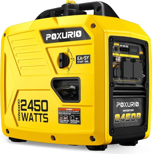 Miniatura 10 de Generador inversor de combustible dual de 2450 vatios para uso doméstico, tanque de combustible grande de 1.6 galones hasta 8.3 horas de uso