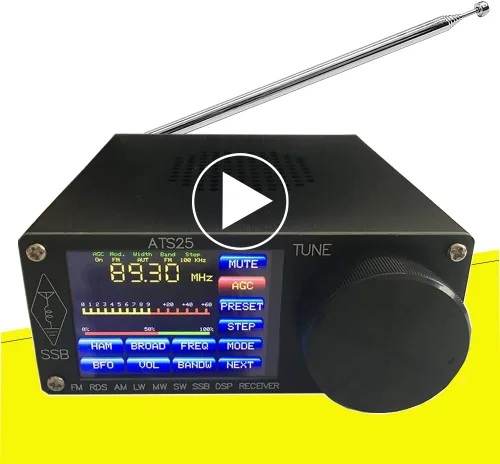 Actualizado V5.2 todo nuevo ATS-25 SI4732 receptor portátil 2.4 pulgadas FM AM LSB USB LW SSB onda corta todas las bandas completas Pantalla táctil