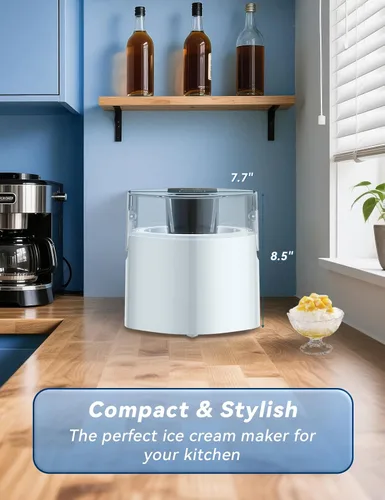 Miniatura 4 de Máquina de helados, máquina de helado de 1.5 cuartos de galón y máquina de yogur congelado, cuenco de congelador aislado de 1.5 cuartos de galón