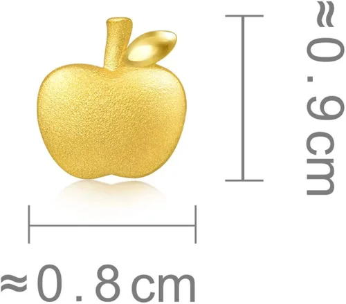 Miniatura 4 de Chow Sang Sang 999.9 - Aretes individuales de oro macizo de 24 quilates para mujer 91973E (se venden solos, no pares)