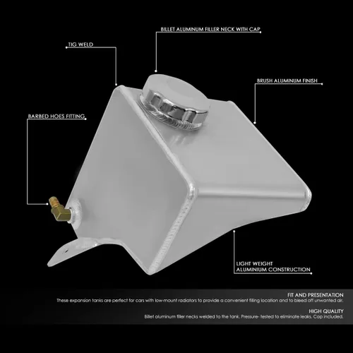 Miniatura 2 de DNA MOTORING TANK-COL-016 Tanque de desbordamiento de expansión de refrigerante de aluminio [compatible con 82-92 CAMARO/FIREBIRD]