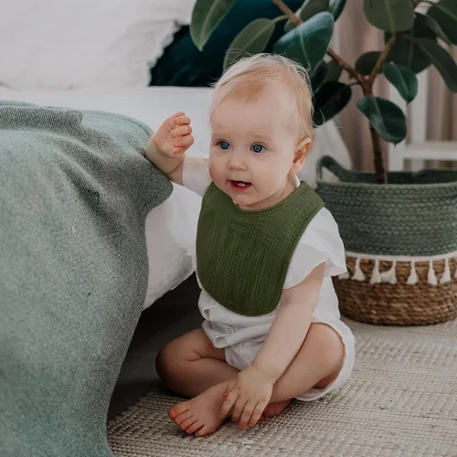 Miniatura 5 de GLLQUEN BABY Baberos de muselina para babeo para niños y niñas 8 unidades, baberos ajustables para bebé para babeo y dentición, babero de bandana