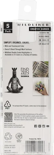 Miniatura 3 de Zebra Pen Grays Zebra HIGHLITER 5/PK, 5 unidades (paquete de 1)