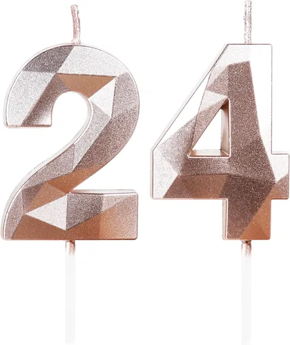 Miniatura 67 de Velas de cumpleaños número 15, velas número 15, velas de feliz cumpleaños de oro rosa para pastel, decoraciones de cobertura de pastel de diseño 3D
